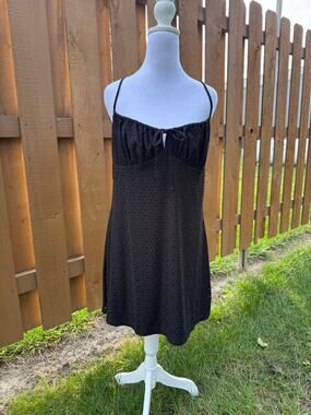 Aeropostale Black Eyelit Dress Size Large NWT